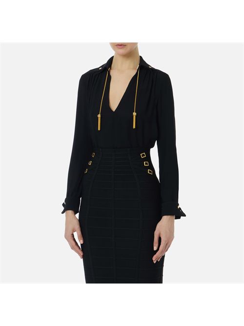 Camicia in georgette con dettagli gioiello ELISABETTA FRANCHI | CA15962E2/110